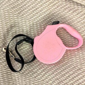 Pink & Black Extendable Dog Lead Leash